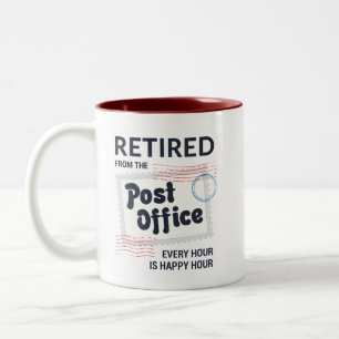 Caneca De Café Em Dois Tons Correio Trabalhador de Correio de Reforma Engraçad