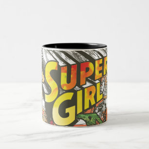 Caneca De Café Em Dois Tons Correntes de Supergirl