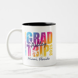 Caneca De Café Em Dois Tons Correspondência de Grupo de Viagem de Graduação Pe