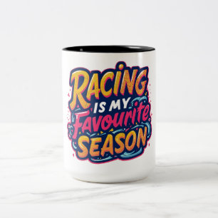 Caneca De Café Em Dois Tons Corrida de Arrancada Carro de Corrida de Arrancada