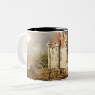Caneca De Café Em Dois Tons Corrida do Castelo Medieval