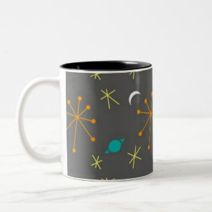 Caneca De Café Em Dois Tons Corrida Espacial