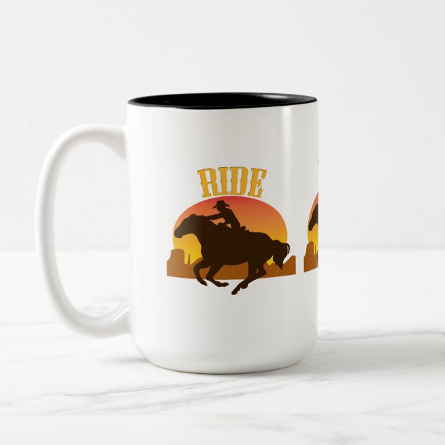 Caneca De Café Em Dois Tons Corrida Sunset (Esquerda)