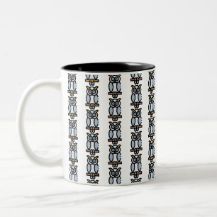 Caneca De Café Em Dois Tons Coruja