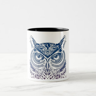 Caneca De Café Em Dois Tons Coruja