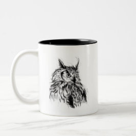 Caneca De Café Em Dois Tons Coruja da Sabedoria