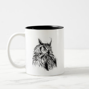 Caneca De Café Em Dois Tons Coruja da Sabedoria