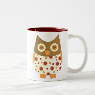 Caneca De Café Em Dois Tons Coruja de buzina