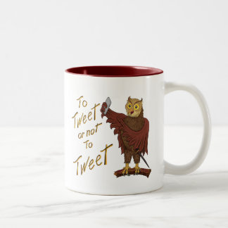 CANECA DE CAFÉ EM DOIS TONS CORUJA DE SHAKESPEARE