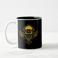 Coruja Guardiã Celestial Arte de Halo Solar