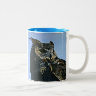 Caneca De Café Em Dois Tons Coruja majestosa