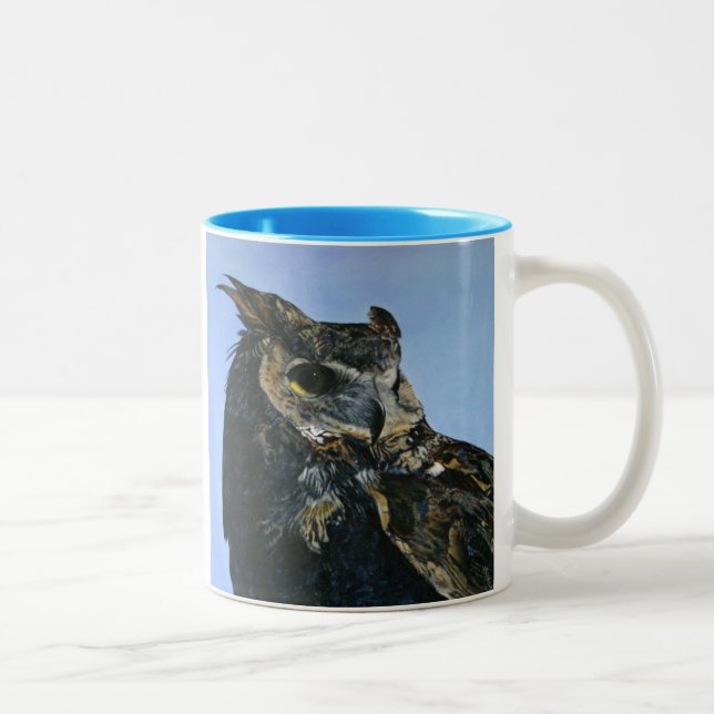 Caneca De Café Em Dois Tons Coruja majestosa (Direita)