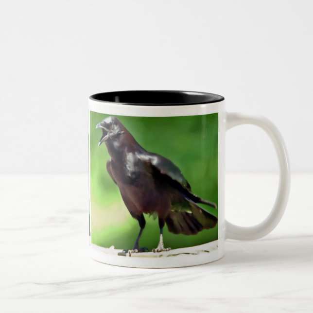 Caneca De Café Em Dois Tons Corvo americano (Direita)