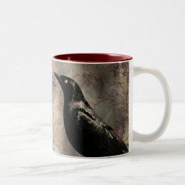 Caneca De Café Em Dois Tons Corvo/foto do corvo