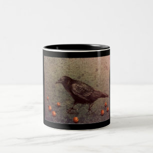 Caneca De Café Em Dois Tons Corvo Negro e Berries