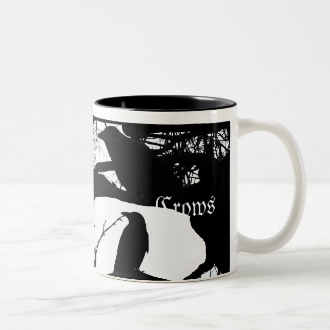 Caneca De Café Em Dois Tons Corvos (Direita)