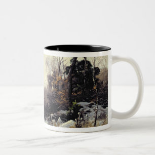 Caneca De Café Em Dois Tons Corvos em um inverno Paisagem, 1907