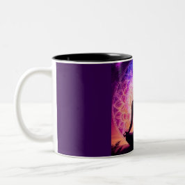 Caneca De Café Em Dois Tons Cosmic Mandala