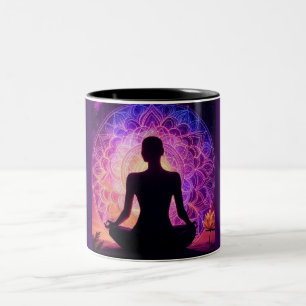 Caneca De Café Em Dois Tons Cosmic Mandala