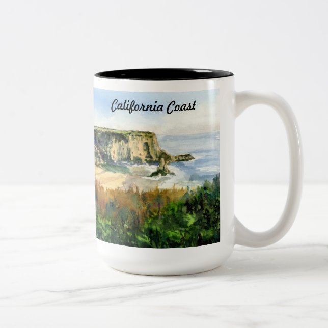 Caneca De Café Em Dois Tons Costa de Califórnia (Direita)