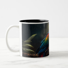 Caneca De Café Em Dois Tons Costa Rica Scarlet Macaw Mug: Felicidade em café t