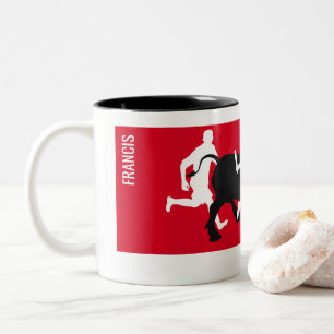 Caneca De Café Em Dois Tons Costume, San Fermin Pamplona, funcionamento do
