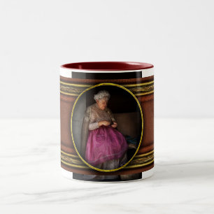 Caneca De Café Em Dois Tons Costura - Fita - Hobby da Vovó