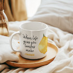 Caneca De Café Em Dois Tons Cota Amarelo Limão Engraçado Moderno<br><div class="desc">Cota Amarelo Limão Engraçado Moderno</div>