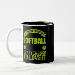Caneca De Café Em Dois Tons Cota de Pai de Softball Catcher Pitcher Esporte H