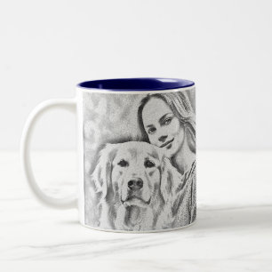 Caneca De Café Em Dois Tons Cota de Trendência Engraçada do Café da Manhã