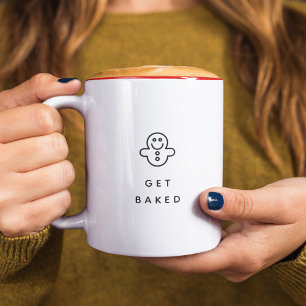 Caneca De Café Em Dois Tons Cota Feriada Engraçada Mínima