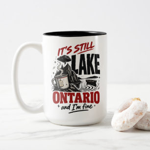 Caneca De Café Em Dois Tons Cota Ontario Citação "Ainda é o Lago Ontario"