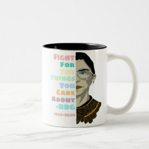 Caneca De Café Em Dois Tons Cota Ruth Bader Ginsburg