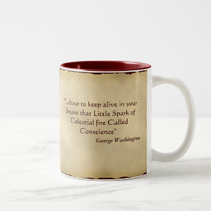 Caneca De Café Em Dois Tons Cotação de George Washington