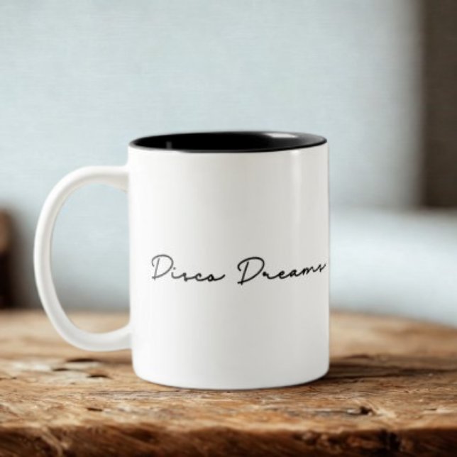Caneca De Café Em Dois Tons Cotação Disco Dreams (Criador carregado)