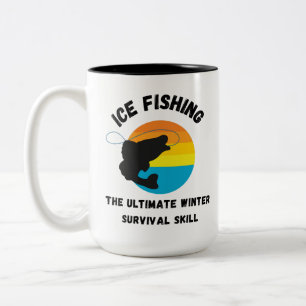 Caneca De Café Em Dois Tons Cotação Engraçada De Pesca De Gelo Pesca