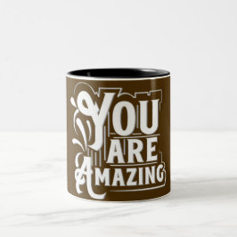 Caneca De Café Em Dois Tons Cotações Motivacionais que Inscrevem Mug