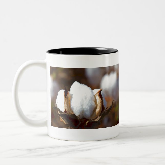 Caneca De Café Em Dois Tons Cotton Boll Art (Esquerda)