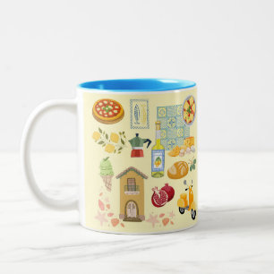 Caneca De Café Em Dois Tons Country Life Itália