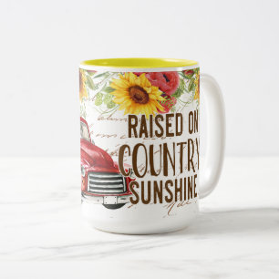 Caneca De Café Em Dois Tons Country Sunshine