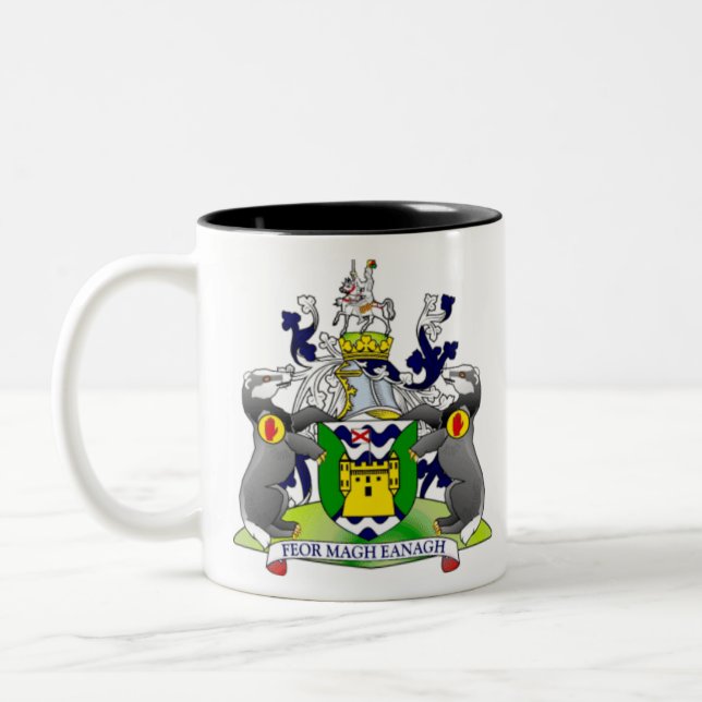 Caneca De Café Em Dois Tons COUNTY Fermanagement Irlanda (Esquerda)