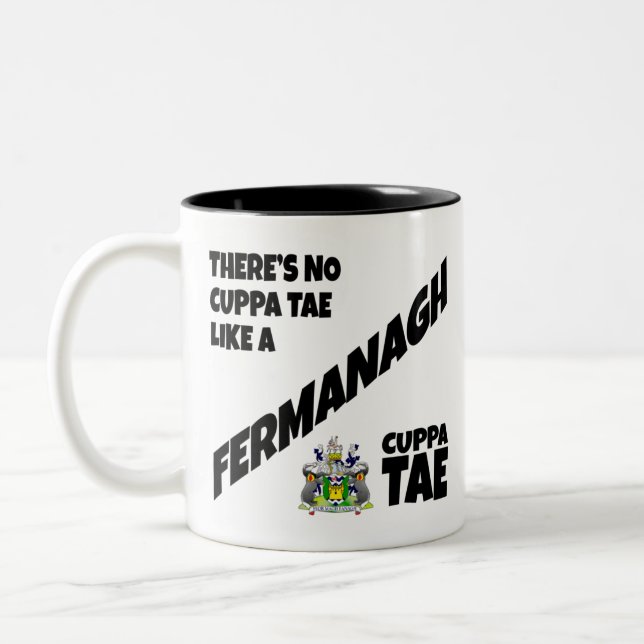 Caneca De Café Em Dois Tons County Fermanagement Irlanda - Mug de Café de Dois (Esquerda)