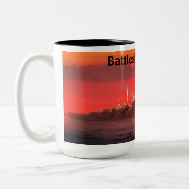 Caneca De Café Em Dois Tons Couraçado Bismarck (Esquerda)