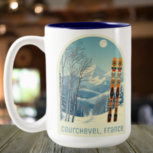 Caneca De Café Em Dois Tons Courchevel les trois Vallées souvenir
