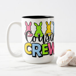 Caneca De Café Em Dois Tons Cousin Crew Colorful Easter Bunnies