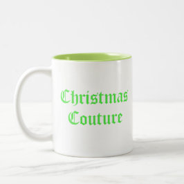 Caneca De Café Em Dois Tons Couto de Natal de verde limão