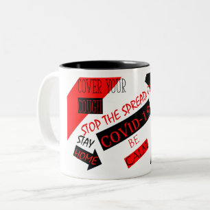 Caneca De Café Em Dois Tons Covid-19