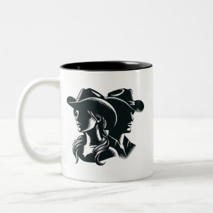 Caneca De Café Em Dois Tons Cow Boy % Cow Girl