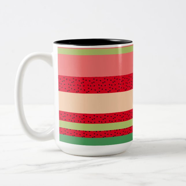 Caneca De Café Em Dois Tons Cozinha de Fruta de melancia (Esquerda)
