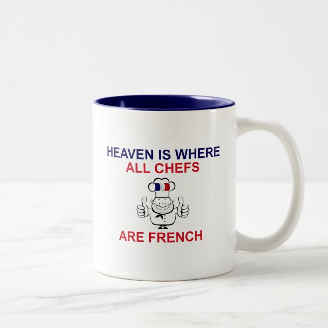 Caneca De Café Em Dois Tons Cozinheiros chefe franceses (Direita)